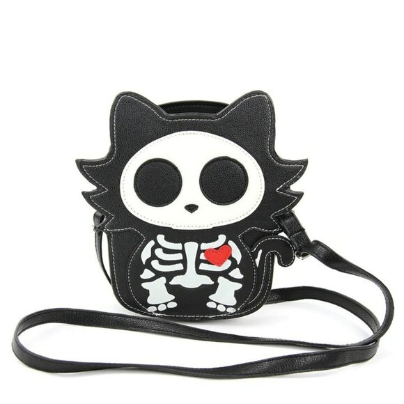 Glow in the Dark Sugar Skull Cat Crossbody NWT​ - Picture 1 of 4